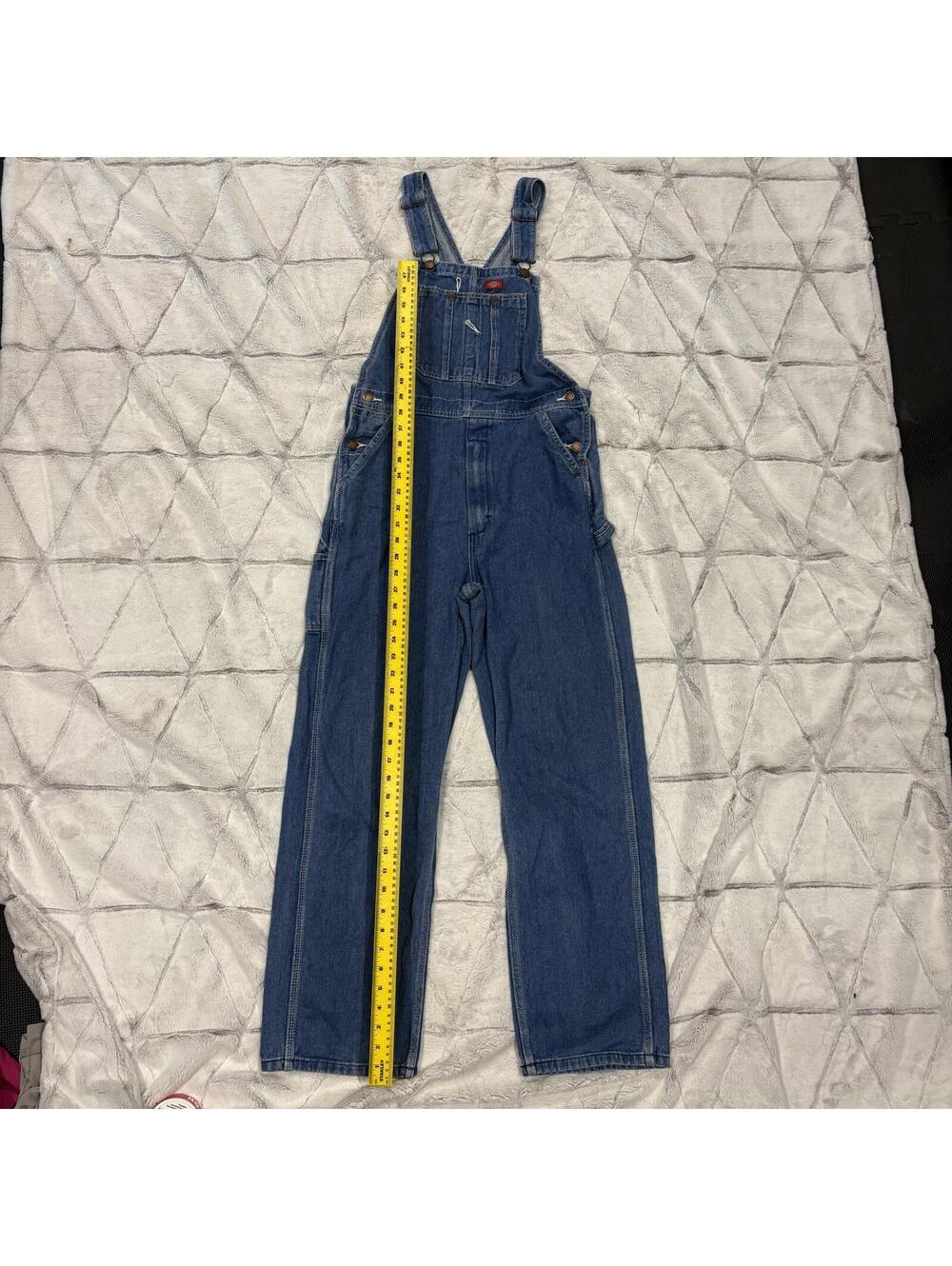 Dickies Denim Overalls Men's Size XL durable Cotton Workwear Farm Outdoor - Picture 2 of 6